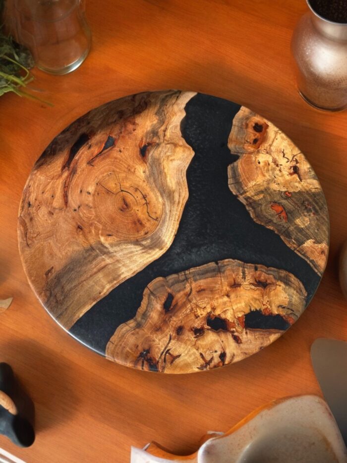Wood & Epoxy Lazy Susan - Image 3