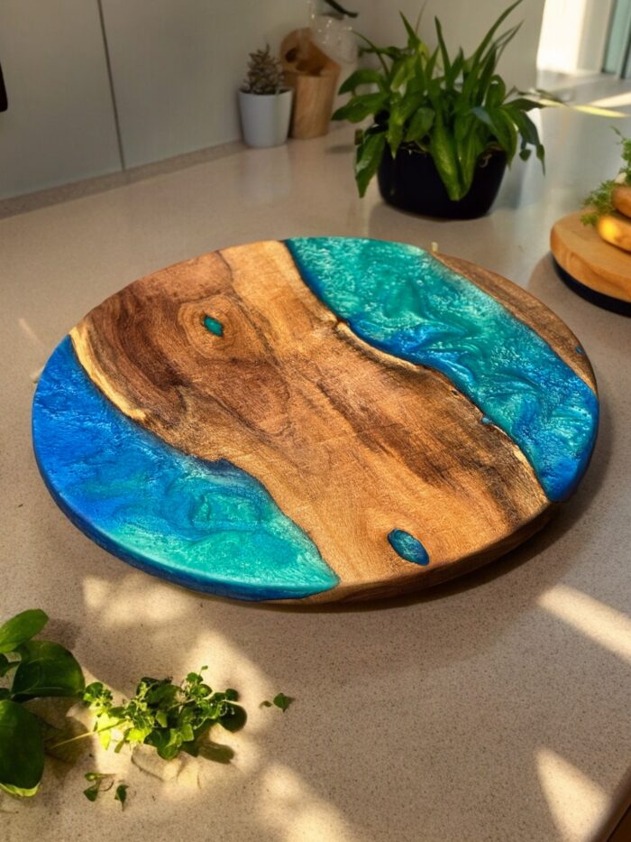 Wood & Epoxy Lazy Susan - Image 4