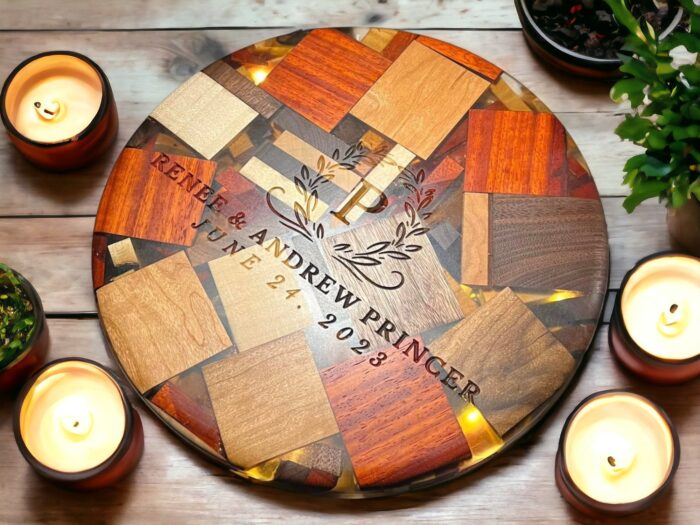 Wood & Epoxy Lazy Susan - Image 2
