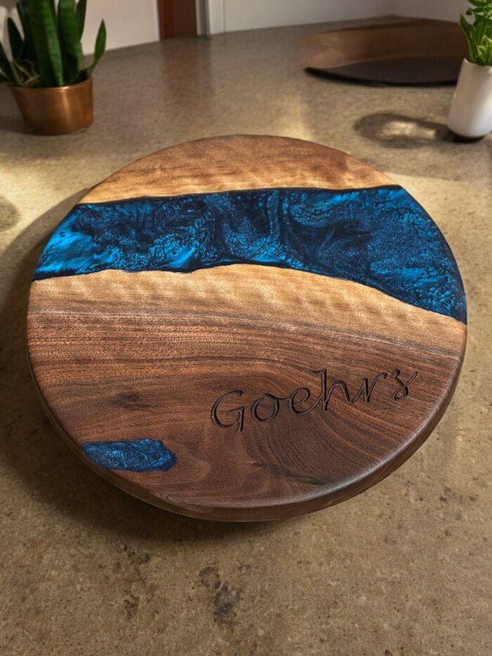 Wood & Epoxy Lazy Susan - Image 6