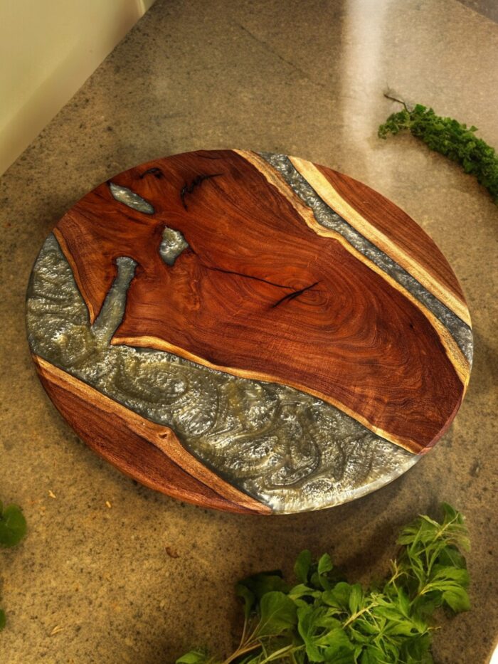 Wood & Epoxy Lazy Susan - Image 7